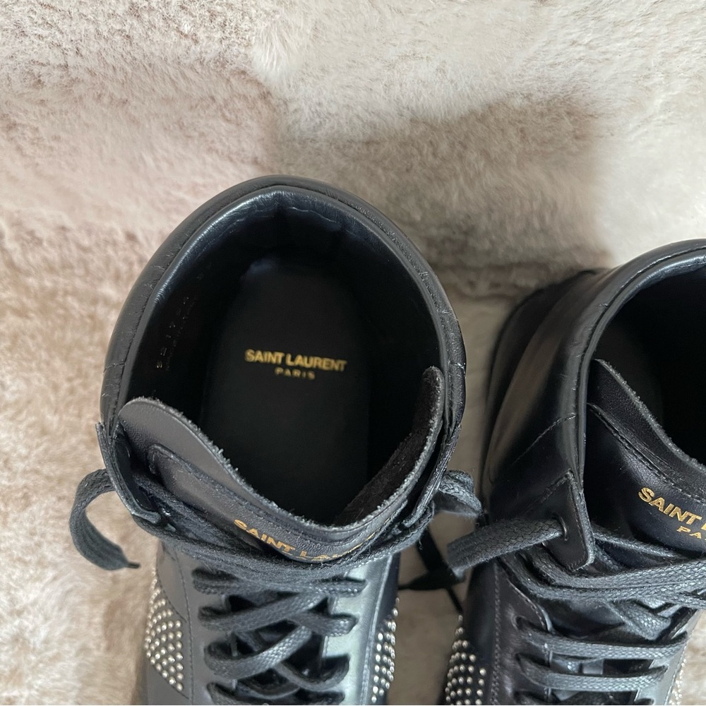 Yves Saint Laurent Black High-Top Sneakers - Picture 9 of 12